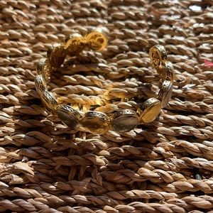 Silver and gold Rustic Cuff